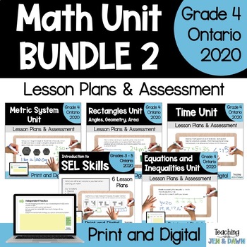 Preview of Grade 4 Math Units Bundle 2 - Ontario 2020 Curriculum - PDF and Google Slides