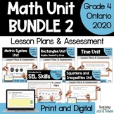 Grade 4 Math Units Bundle 2 - Ontario 2020 Curriculum - PD
