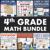 Grade 4 Math Games, Centers, and Task Cards Bundle