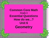 Grade 4 Math Common Core How can we....Essential Questions