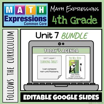 Preview of Grade 4 Math Expressions (2018 Common Core Edition) Unit 7 BUNDLE