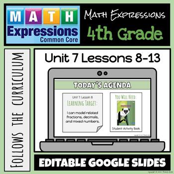 Preview of Grade 4 Math Expressions (2018 Common Core Edition) Unit 7: Lessons 8-13
