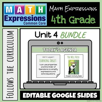 Preview of Grade 4 Math Expressions (2018 Common Core Edition) Unit 4 BUNDLE