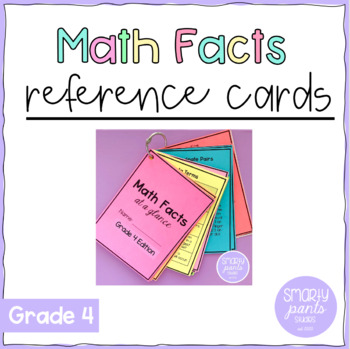 Preview of Grade 4 - Math Facts at a Glance Reference Cards