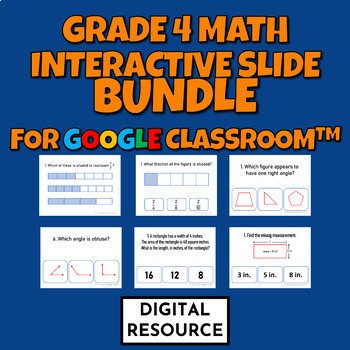 Preview of Grade 4 Math Interactive Slide Bundle for Google Classroom Digital Resource