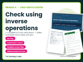 Grade 4 Math Lesson — Check using inverse operations