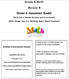 Grade 4, Math Module 4 REVIEW & ASSESSMENT (PDFs, Microsoft Word, & Smart Board)