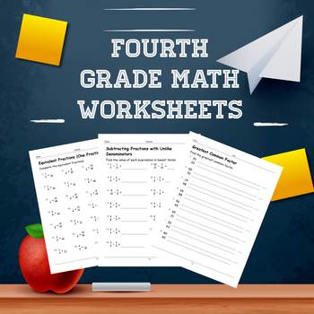 Grade 4 Math Practice Problems, +250 Pages of Math Worksheets by Samir ...