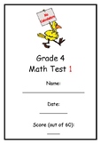 Grade 4 Math Test 1