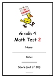Grade 4 Math Test 2