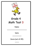 Grade 4 Math Test 3