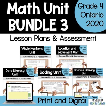 Preview of Grade 4 Math Units Bundle 3 - Ontario 2020 Curriculum - PDF and Google Slides