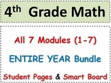 Grade 4 Math-WHOLE YEAR! Modules 1-7 Student Pgs-Smart Bd-