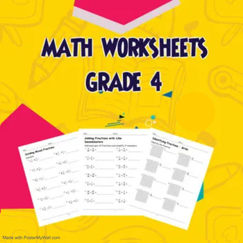 Grade 4 Math Worksheets by Samir Latrous | Teachers Pay Teachers