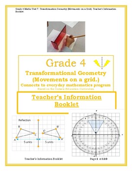 Preview of Grade 4 Maths Unit 7: Transformation Geometry (Movements on a Grid).