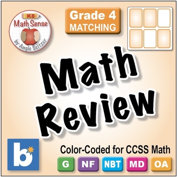 Preview of Grade 4 Mixed Review: BOOM Digital Learning Task Cards | Matching Sampler