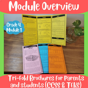 Preview of Grade 4, Module 1 Module Overview Parent Brochure- EngageNY + Eureka-Aligned