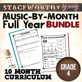 Preview of Grade 4 Music Lesson Plans Ontario Curriculum Whole Year Bundle
