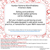 Grade 4 Number Patterns Word Problems 4 Corners Game