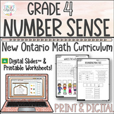 Grade 4 Number Sense NEW Ontario Math Digital Slides and W