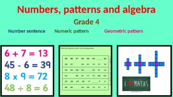 Preview of Grade 4 Number patterns & algebra in PowerPoint