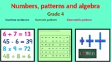Grade 4 Number patterns & algebra in PowerPoint