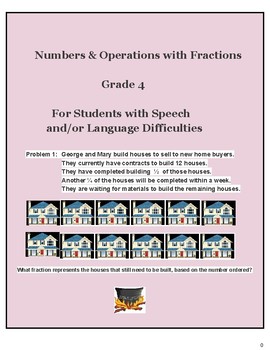 Preview of Grade 4, CCS: Numbers/ Operations w/ Fractions for Speech/ Language Challenged