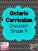 grade 4 ontario curriculum vchecklist by rclassroomsrus tpt