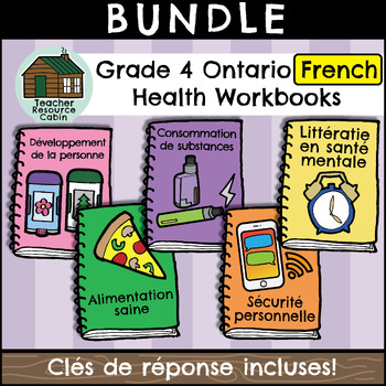 Preview of Grade 4 Ontario FRENCH HEALTH Workbooks