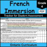 Grade 4 Ontario French Immersion Assessment Tracker | PDF