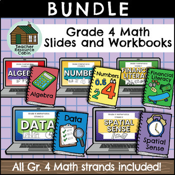 Preview of Grade 4 Ontario MATH Workbooks and Google Slides™