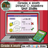 Grade 4 Ontario Math Algebra Unit for Google Slides™