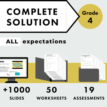 Preview of Grade 4 Ontario Math COMPLETE SOLUTION - All expectations
