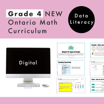 Preview of Grade 4 Ontario Math - Data Literacy Curriculum - Digital Google Slides + Form