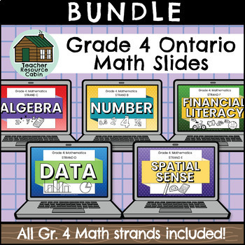 Preview of Grade 4 Ontario MATH: Google Slides™ Bundle