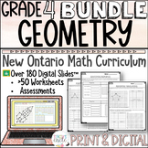 Grade 4 Ontario Math Geometry Bundle Digital Slides | Work