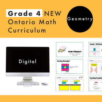 Preview of Grade 4 Ontario Math - Geometry Curriculum - Digital Google Slides + Form