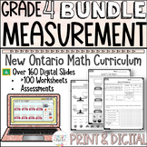 Grade 4 Ontario Math Measurement Bundle Slides | Worksheet
