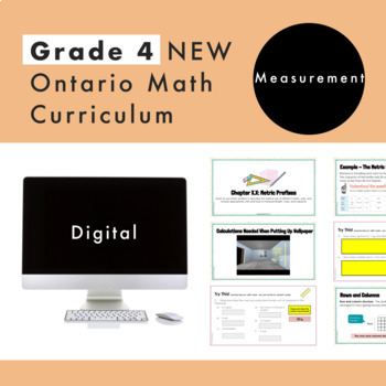Preview of Grade 4 Ontario Math - Measurement Curriculum - Digital Google Slides + Form
