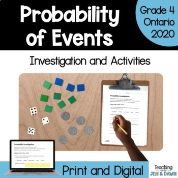 Preview of Grade 4 Probability Investigation and Games - Ontario Math 2020 - PDF and Slides
