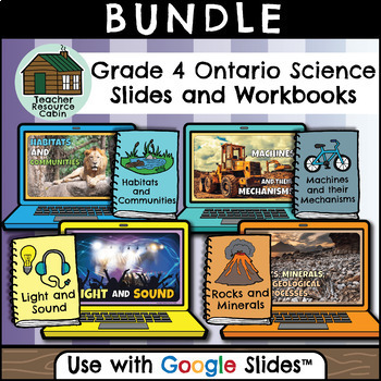 Preview of Grade 4 Ontario SCIENCE Workbooks and Slides