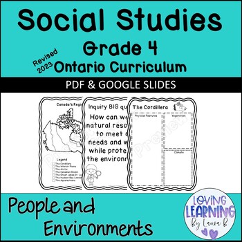 Preview of Grade 4 2023 Ontario Social Studies Political and Physical Regions of Canada