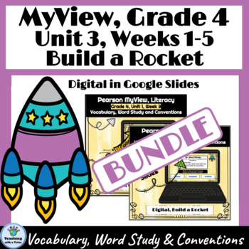Preview of 4th Grade MyView Supplement Unit 3 Weeks 1-5 Digital Games Assessment Practice