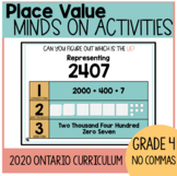 Ontario Grade 4 Place Value of Whole Numbers | Minds On Activity