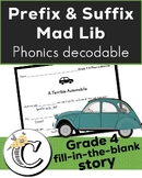 Grade 4 Prefix & Suffix - Car Story Mad Lib - Science of R