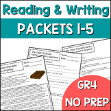 Grade 4 Reading Comprehension Packet - 100 texts!!!