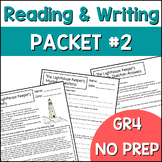 Grade 4 Reading Comprehension Packet #2- 20 Stories w/Ques