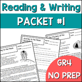 Grade 4 Reading Comprehension Packet - 20 Stories w/ Quest