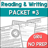 Grade 4 Reading Comprehension Packet #3- 20 Stories w/Ques