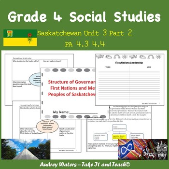 Preview of Grade 4 Saskatchewan Social Studies  Unit 3 Part 2 4.3, 4.4